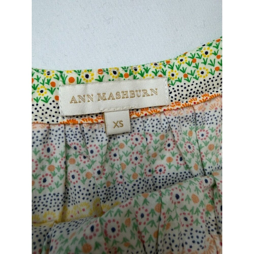 Ann Mashburn Mixed Media Print Midi Cotton Dress Size XS - Picture 3 of 6